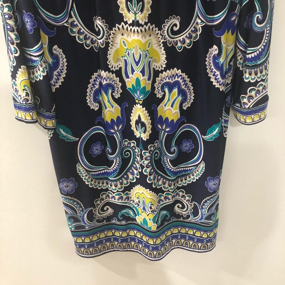 Laundry by Shelli Segal Blue Shift Dress 4 - Picture 4 of 6